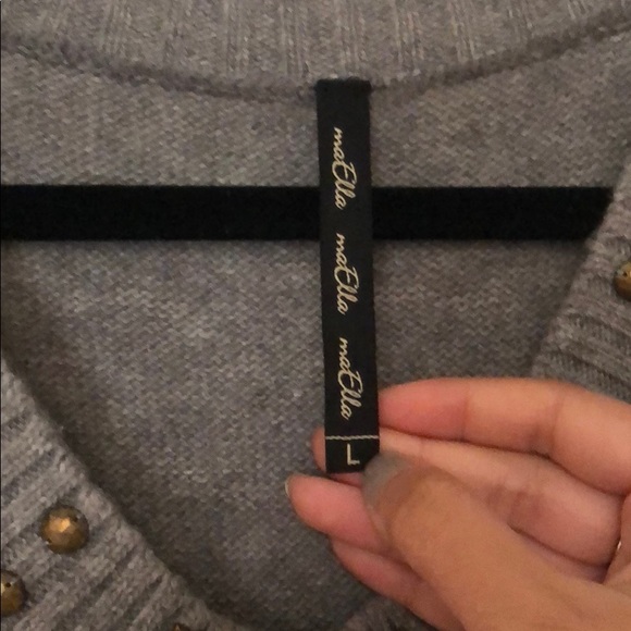 Grey Studded Sweater Dress - Picture 3 of 5